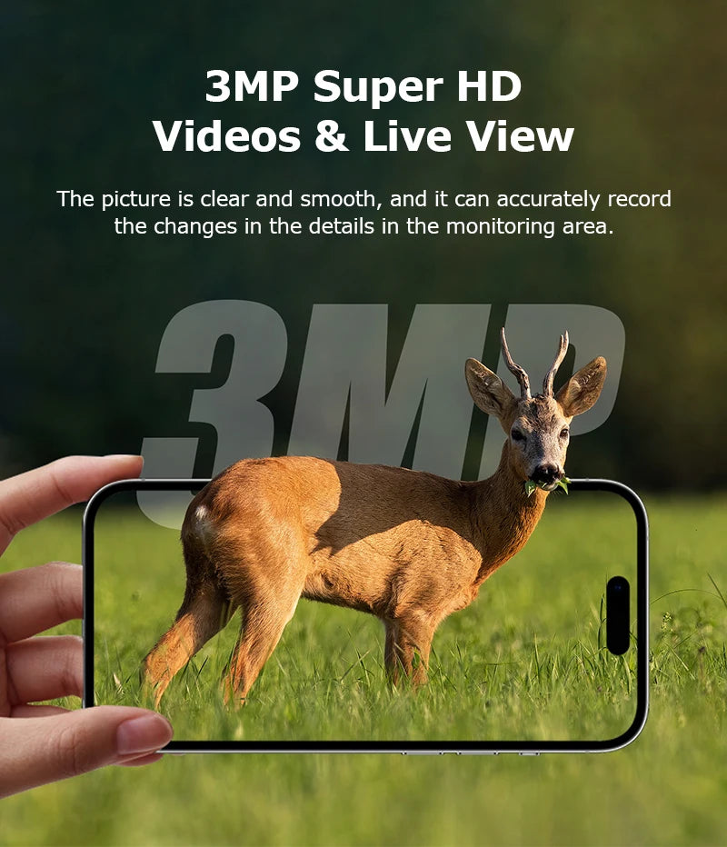 4G Trail Camera HD Video 12MP Images PIR Super-Fast Reflex Trigger Night Vision Wildlife Camera with APP Infrared Camera
