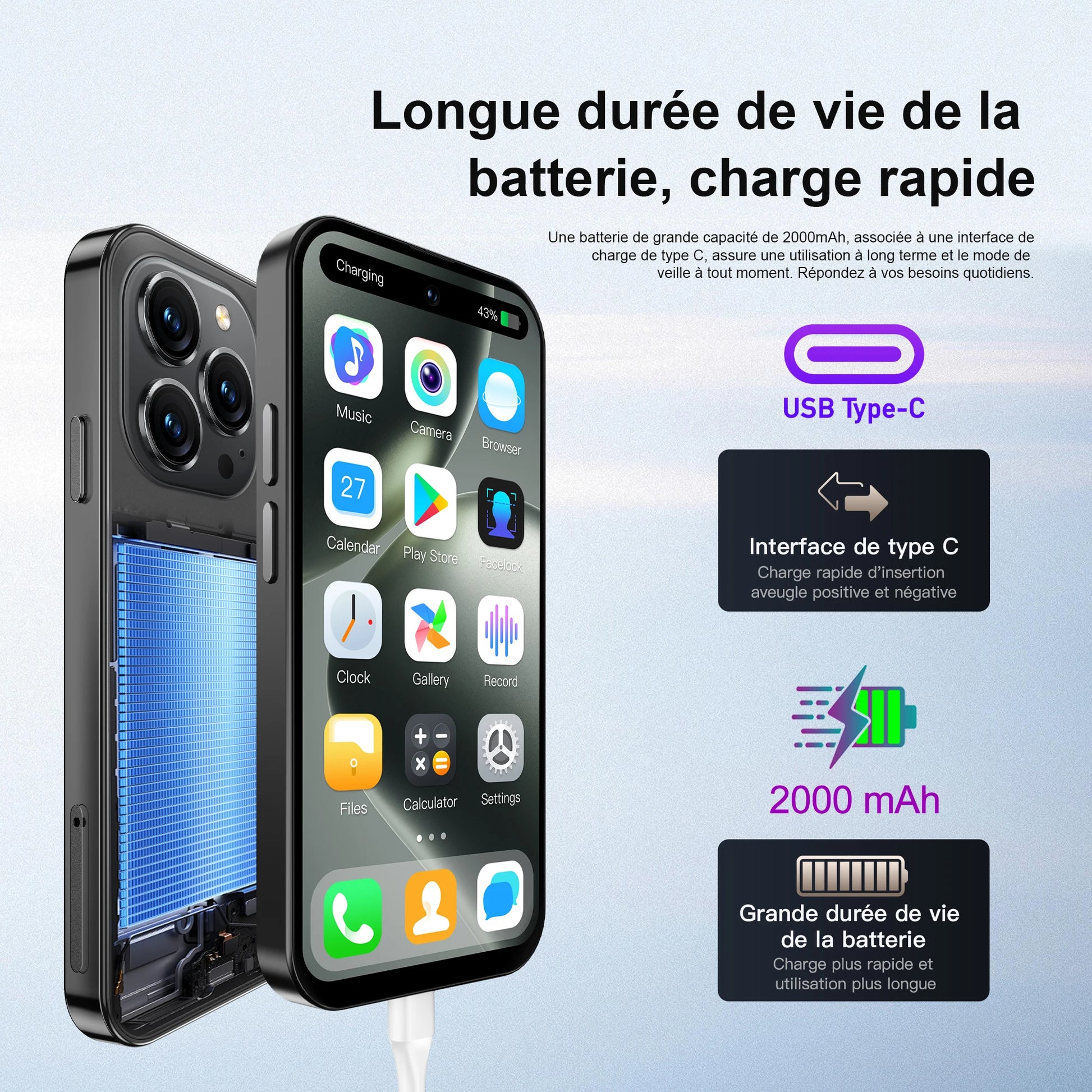 SERVO Mini Android Smartphone Dual SIM RAM 2GB ROM 16GB 3G WCDMA Play Store WiFi Hotspot Face Unlock 4.0" Small Size Smart Phone