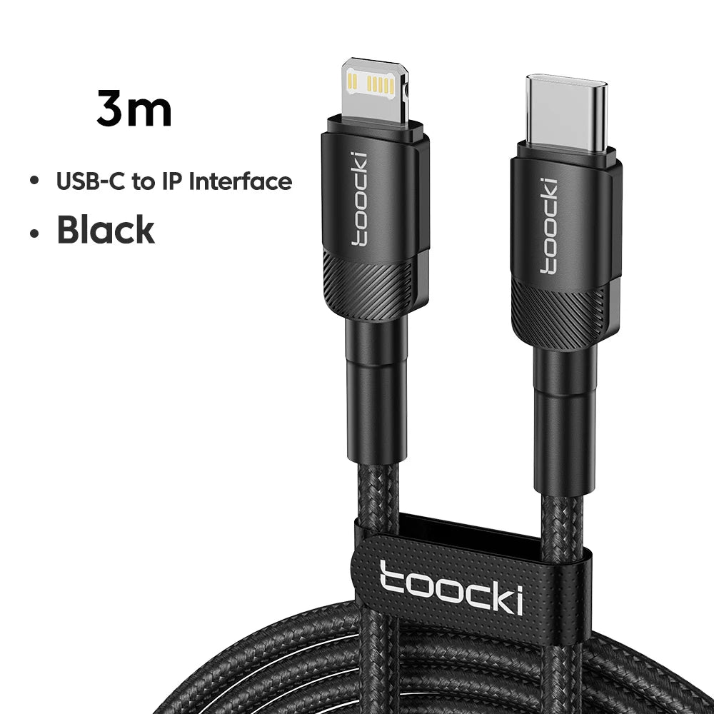 Toocki PD 20W USB C To Lightnin Cable For iPhone 15 14 13 12 11 Pro XS 8 Type C To Lightning Cable Data Wire Fast Charging Cable