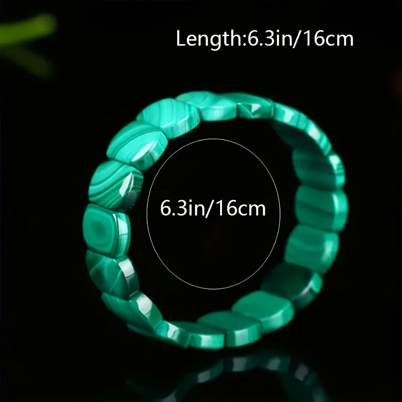 Natural Malachite Handcrafted Jewelry Crystal Rough Stone Multi-layered Pattern Fashion Accessories Bracelets and Festival Gifts