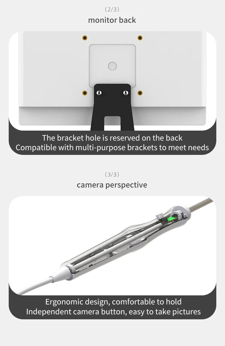 3.2mm Lens Digital Otoscope with 1080P HD 10.1 Inches Screen Ear Scope ENT Endoscope Ear Cleaner Tools 3500mAh Battery