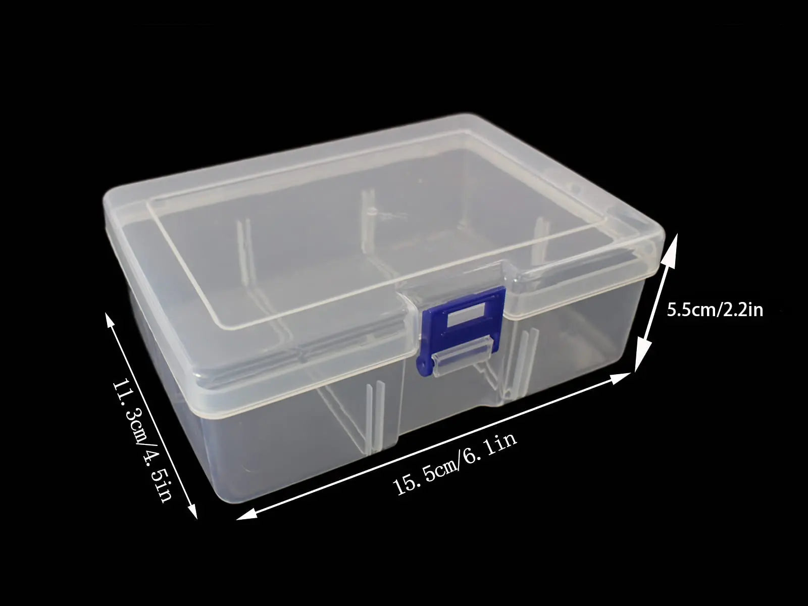Clear Plastic Storage Box with Flap Lid, Multipurpose Craft Organizers Art Supply Sewing Box for Pencils Markers Notebooks A4