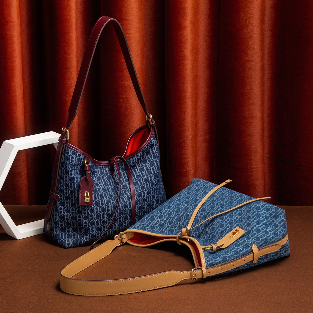 C-H Woman Tote Bag New Wine Red Mother and Child Bag Leisure Vacation Handbags