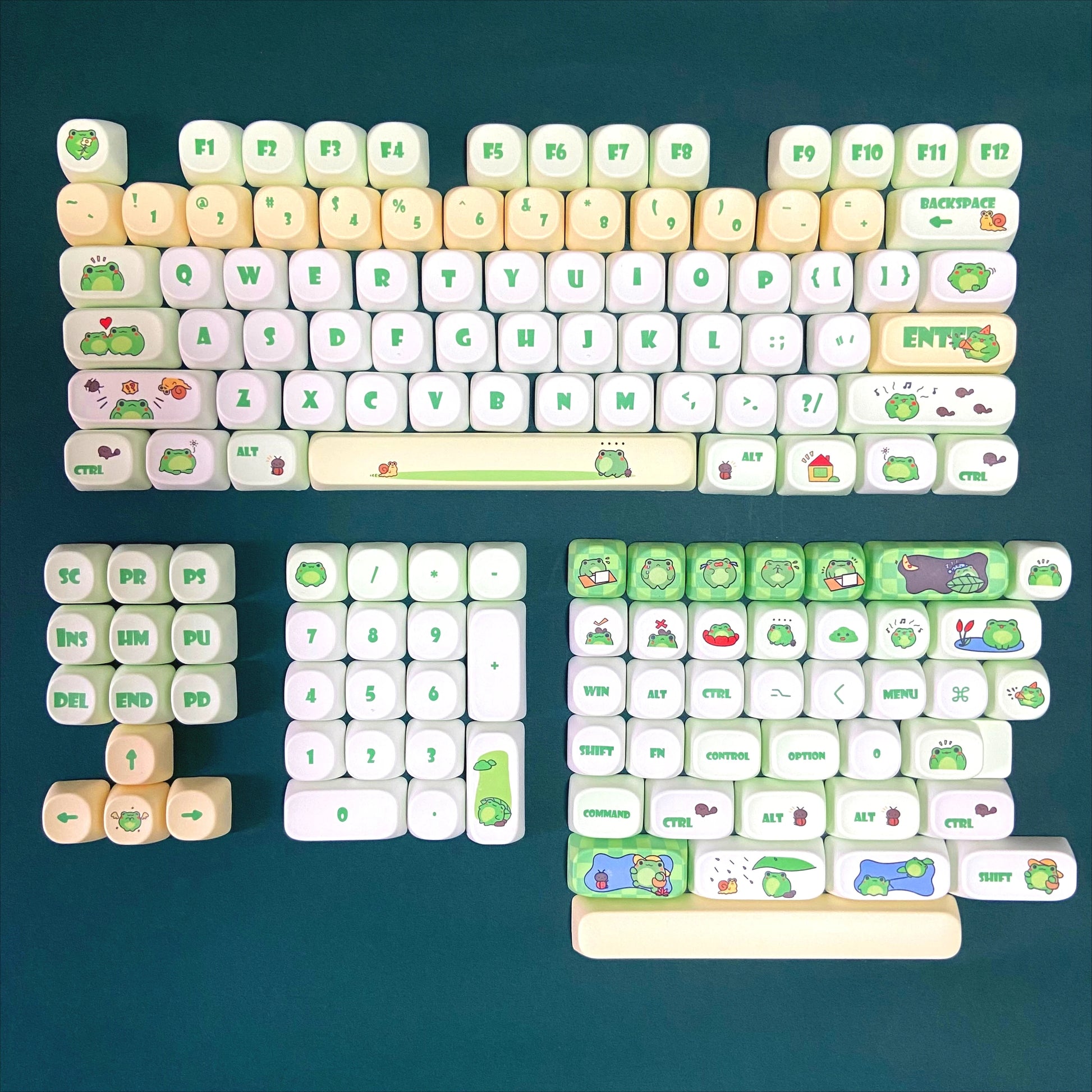 Various Adorable Theme Keycaps for Mechanical Keyboard Pink Green Blue Purple Keycaps MOA for Custom Gaming Keyboard