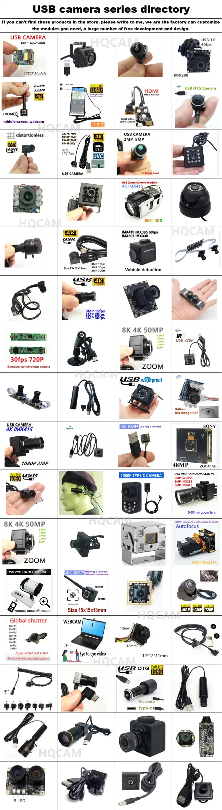 2MP 9mm USB Industrial Mini Camera TYPE-C for PC 30fps 1080P HD Cam Module OTG UVC Small Security for Kiosk Industry AI Robert