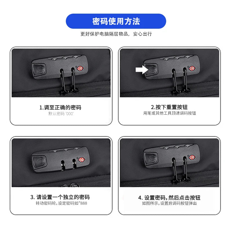 New Men's Backpack Vacuum Compression Backpack Multifunctional Computer Bag Large Capacity Expandable Travel Bag