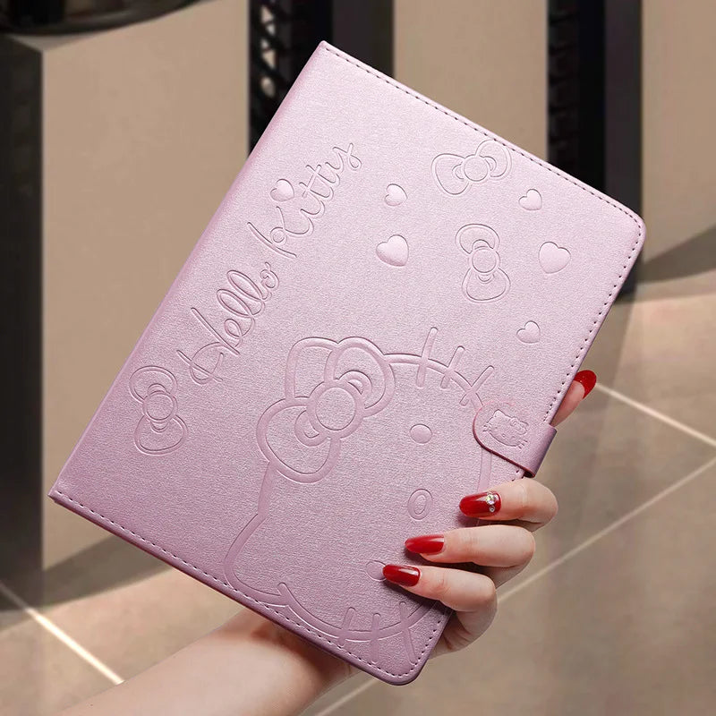 For iPad 2025 11th 10th Gen 11 in A16 iPad Pro 11 6th 5th 7th 8th 9th Gen 10.2 Air6 7 Mini 7Cartoon Hello Kitty Anti-drop Cover