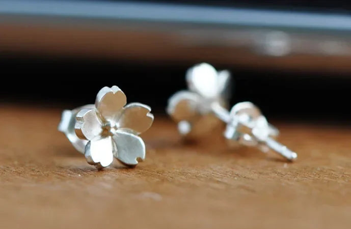 925 sterling silver flowers Stud Earrings for Women Elegant Wedding Jewelry pendientes mujer moda