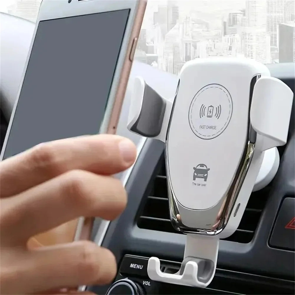 Wireless Car Charger Gravity Induction Mobile Phone Holder Car Air Outlet Bracket Fast Charging Stand for iPhone Samsung Xiaomi