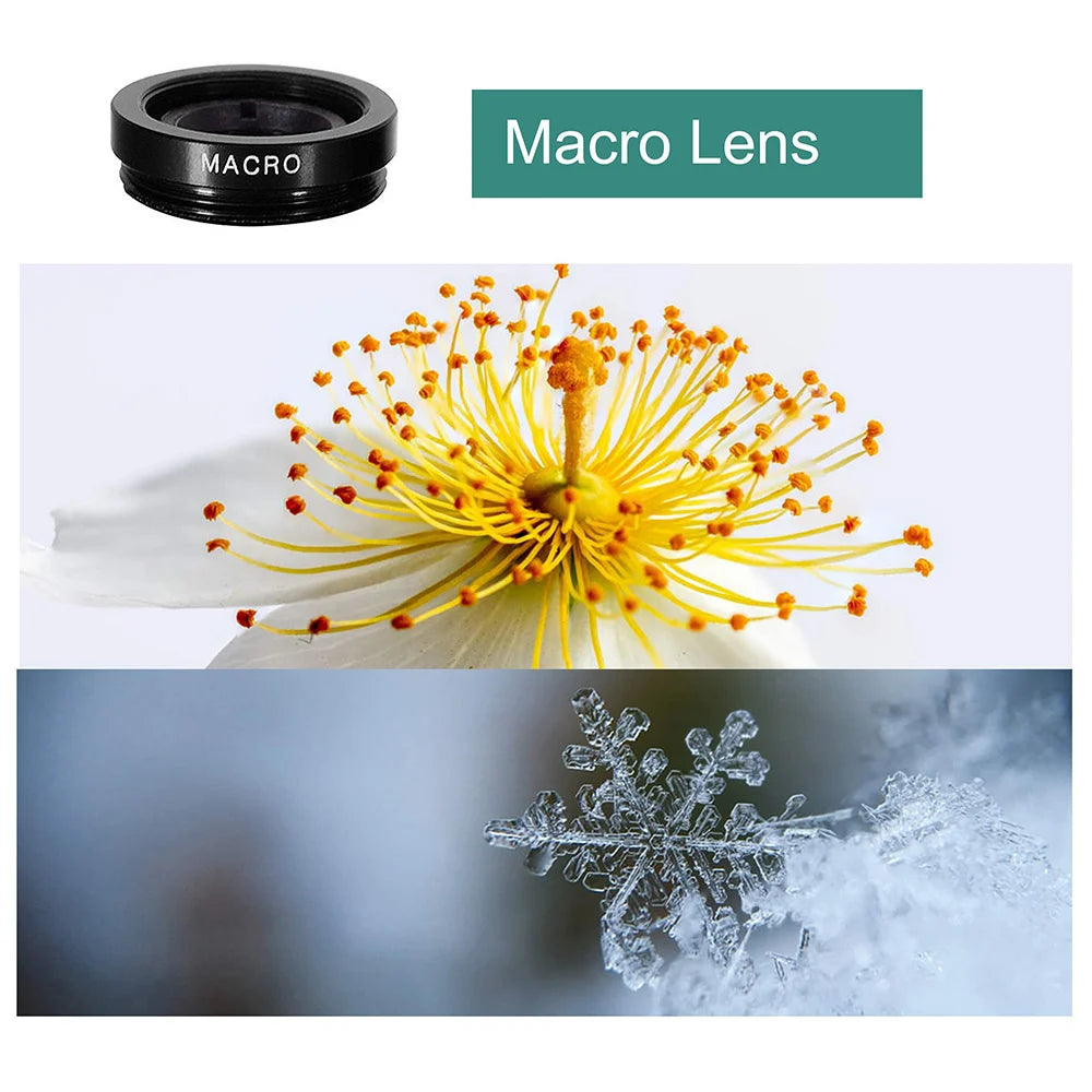 Universal 3 in 1 Phone Fisheye 0.67X Wide Angle Micro Camera Lens For iPhone Xiaomi Smartphone Fish Eye Zoom Len With Phone Clip