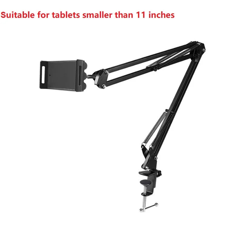 Rotatable Tablet Stand Phone Stand Long Arm Metal 360° Adjustable Holder For iPad for 4 to 11 inch Xiaomi iPhone Huawei Samsung