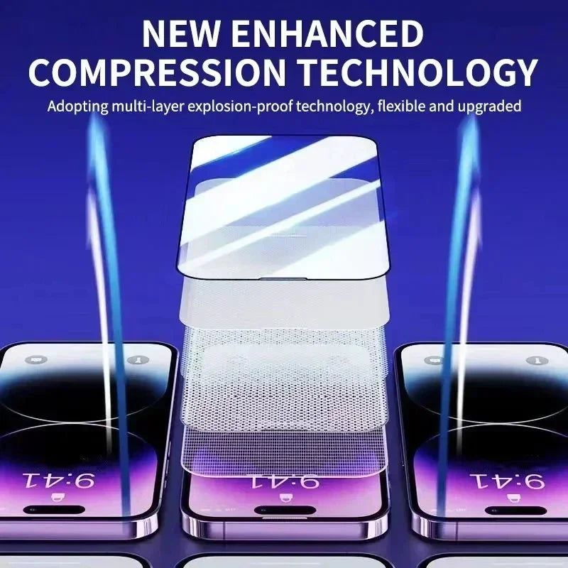 1-3Pc Oleophobic Coating Dust Free Easy Installation Glass Screen Protector for IPhone 16 15 14 13 12 11 Pro Max Plus Mini XS XR