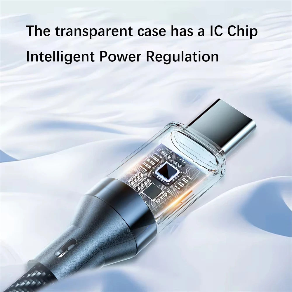 NNBILI 120W USB C and USB A charging cables with LED display screen, USB C=C-C，USB A=A-C,Xiaomi iPhone、 Samsung not compatible