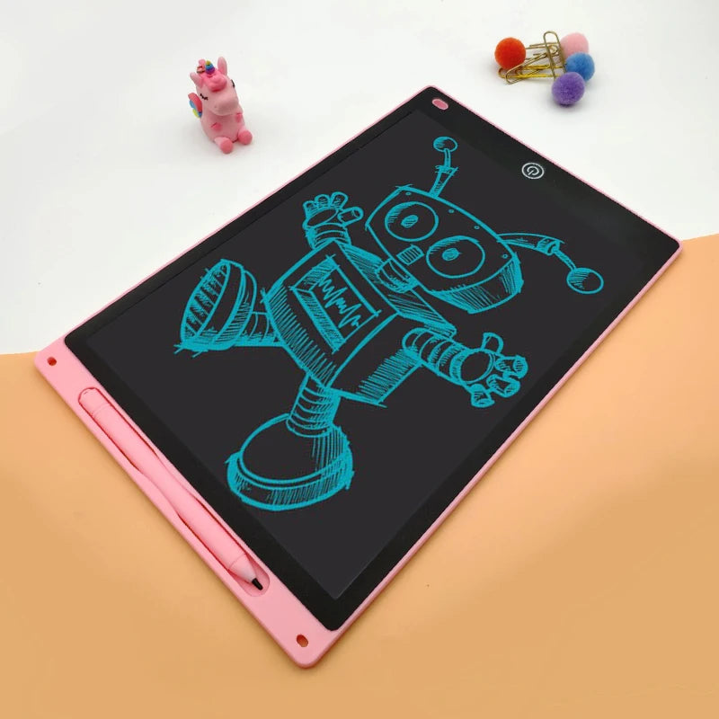 12 Inch Electronic Drawing Board(Brightness Increase By 20%), Writing Tablet For Kids, Colorful Screen Doodle Board