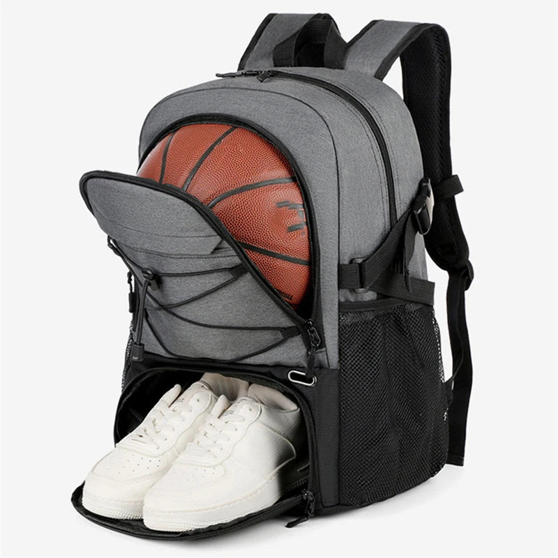 Sports Basketball Backpack Commuting Hiking Trekking Camping Bag Shoes Pocket Outdoor Travel Soccer Gym Football Schoolbag
