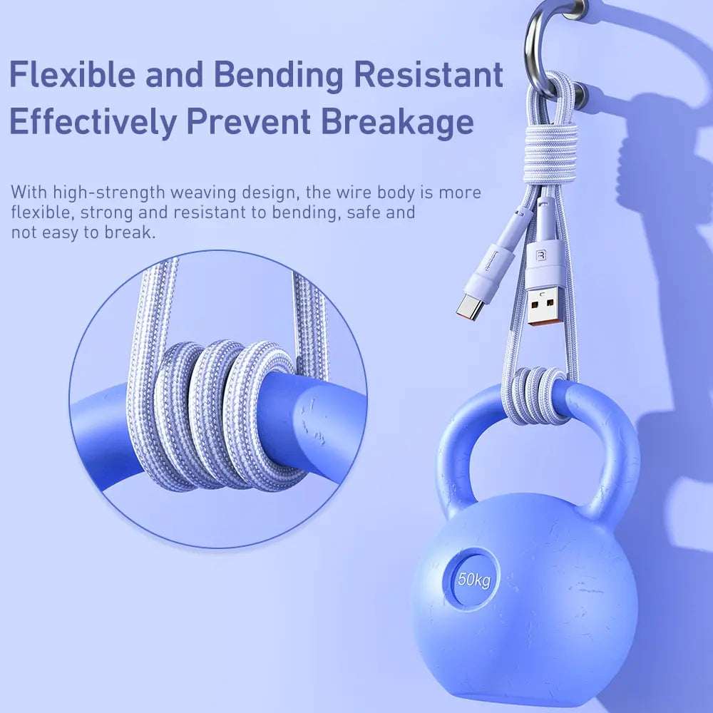 Toocki 2 Pack 3A USB C Cable Type C For Xiaomi 12t Pro Realme Redmi Note 12 Pro Poco F3 X4 GT Fast Charging Cable Data Cord Wire