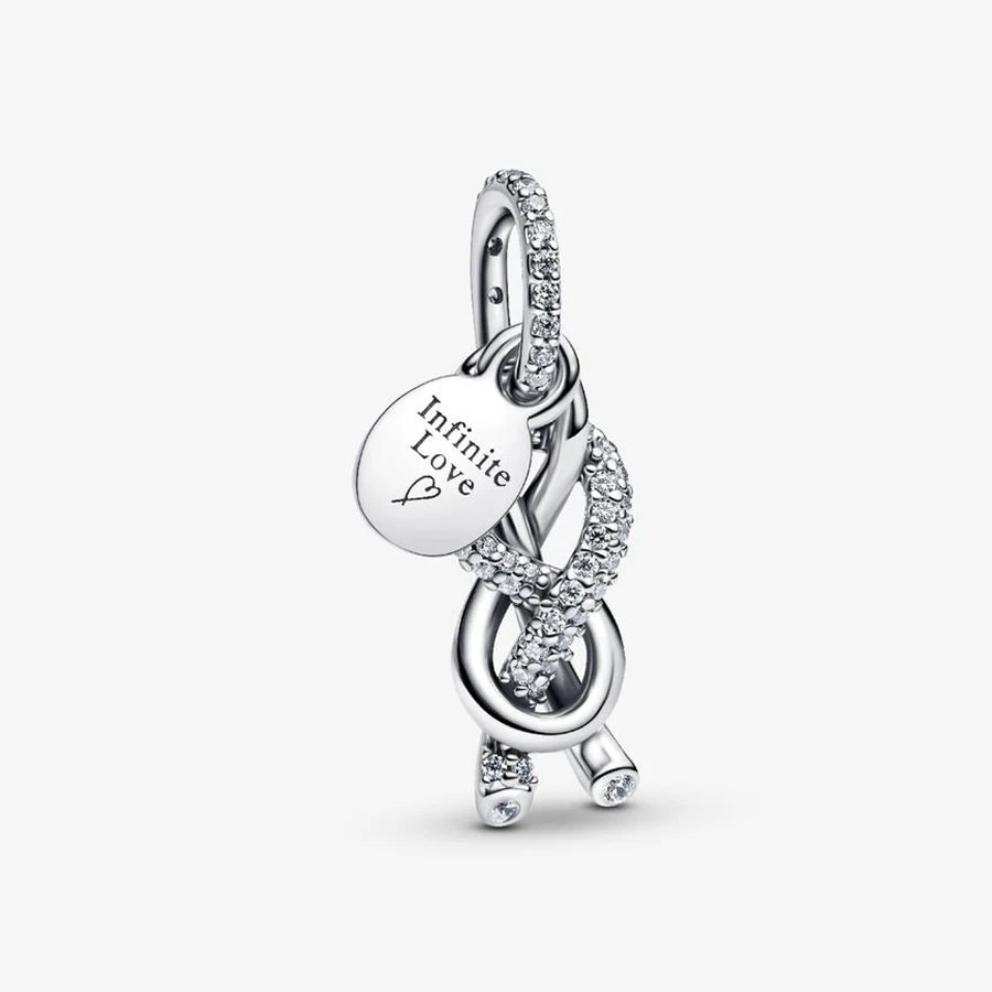 New 925 Silver Gold Bear Love Dog Bead Eternal Lucky Leaf Pumpkin Car Pendant Fashionable DIY Charm Exquisite Jewelry Gift