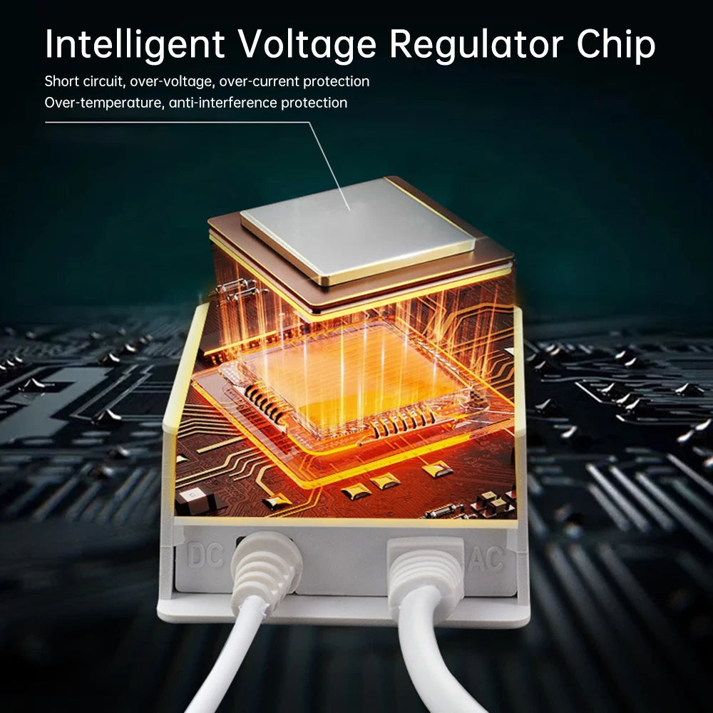 DC12V 2A EU Plug Adapter Security Outdoor Power LED Waterproof Dual Wire Electric Surveillance Camera Power Adapter AC100-240V