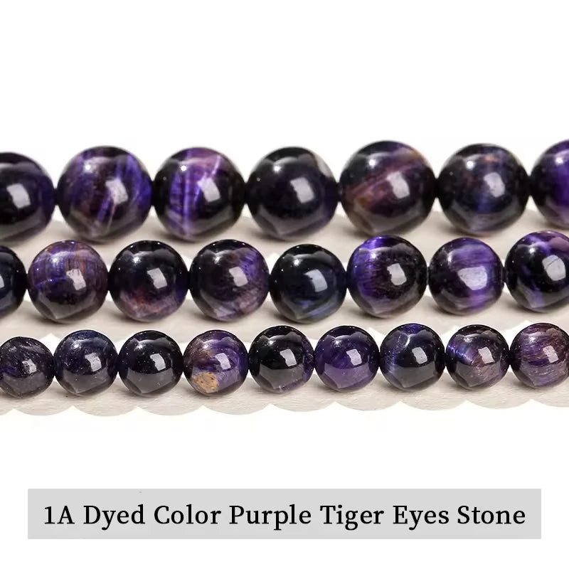 Natural Stone Yellow Red Blue Tiger's Eye Bead Round Loose Spacer Bead 4-12mm For Jewelry Making Diy Necklace Bracelet Accessoy