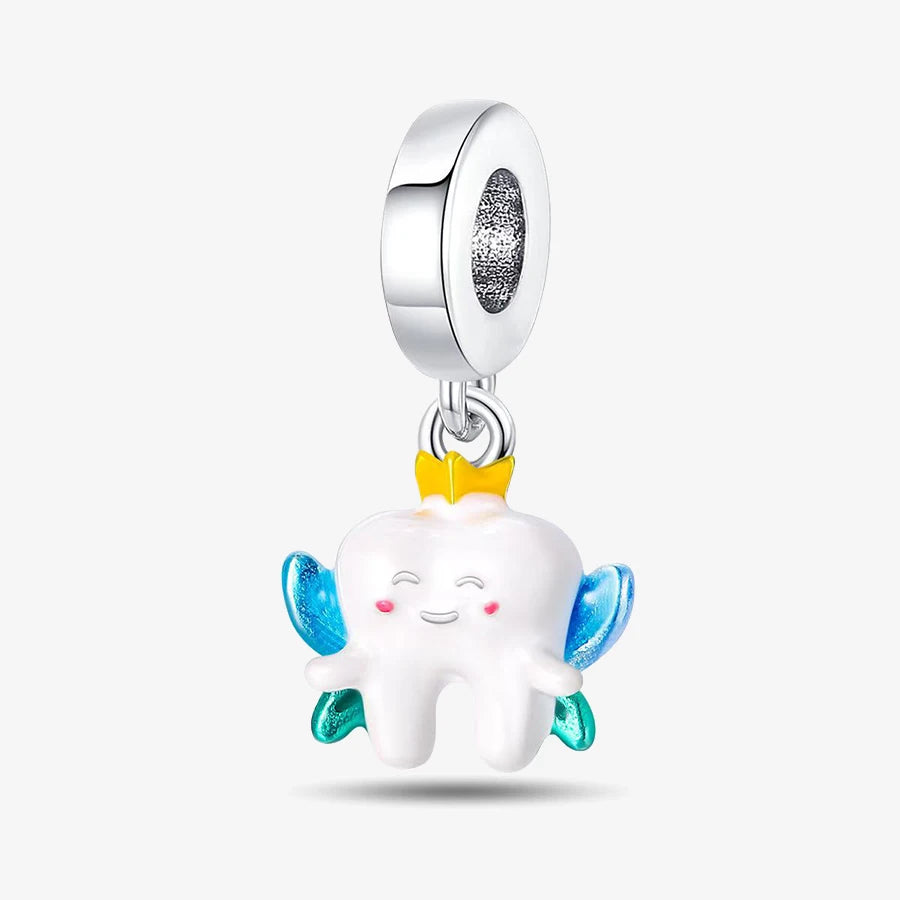 New 925 Silver Gold Bear Love Dog Bead Eternal Lucky Leaf Pumpkin Car Pendant Fashionable DIY Charm Exquisite Jewelry Gift