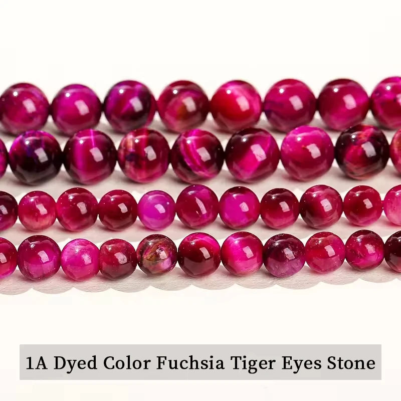 Natural Stone Yellow Red Blue Tiger's Eye Bead Round Loose Spacer Bead 4-12mm For Jewelry Making Diy Necklace Bracelet Accessoy
