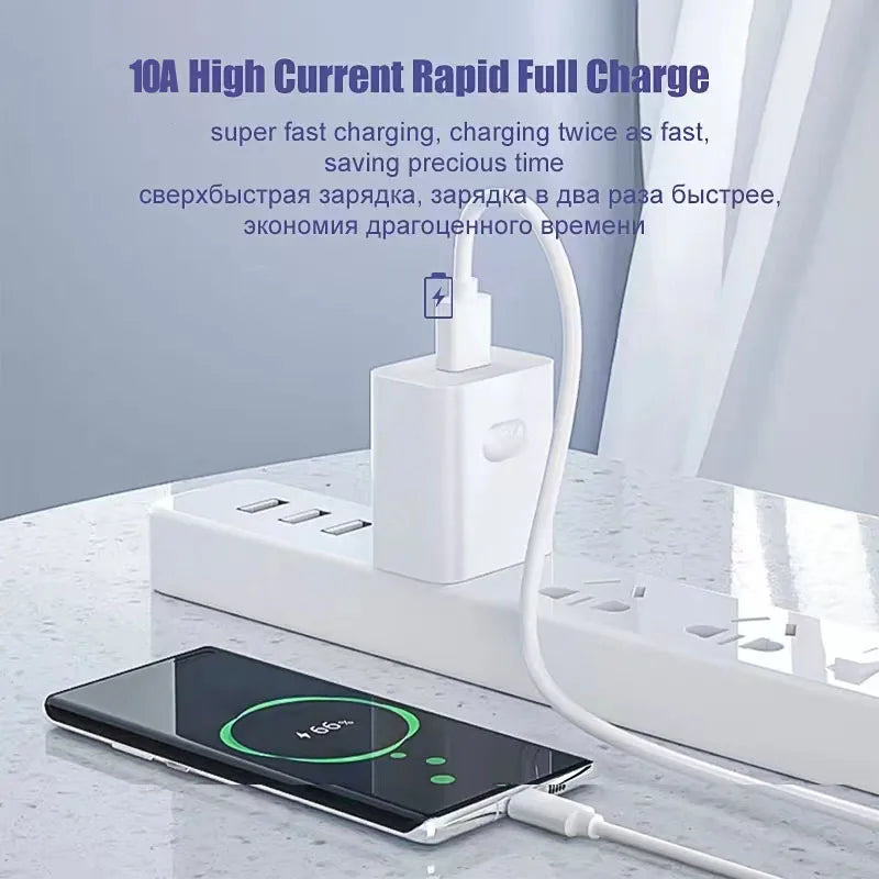 NNBILI 1-3PCS 10A 100W Type C Super Fast Charging Cable Data Cord For  Huawei OPPO vivo Quick Charing,not iPhone、xiaomi、samsung