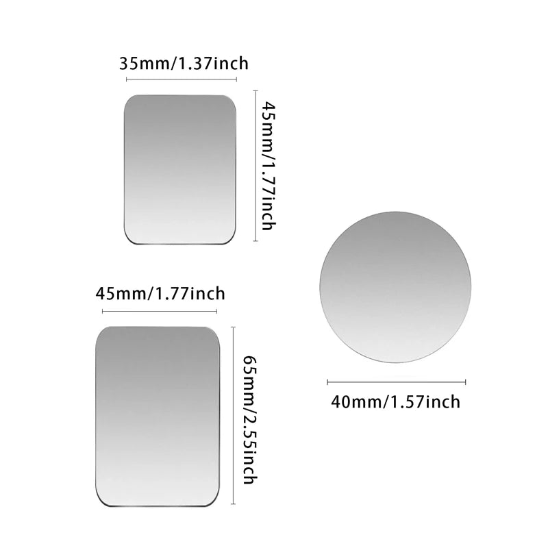 Universal Mobile Phone Metal Plates for Magsafe Cell Phone Holder Iron Sheet in Car Disk Mount Phone Sticker for Magnetic Stand