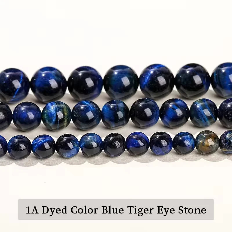 Natural Stone Yellow Red Blue Tiger's Eye Bead Round Loose Spacer Bead 4-12mm For Jewelry Making Diy Necklace Bracelet Accessoy