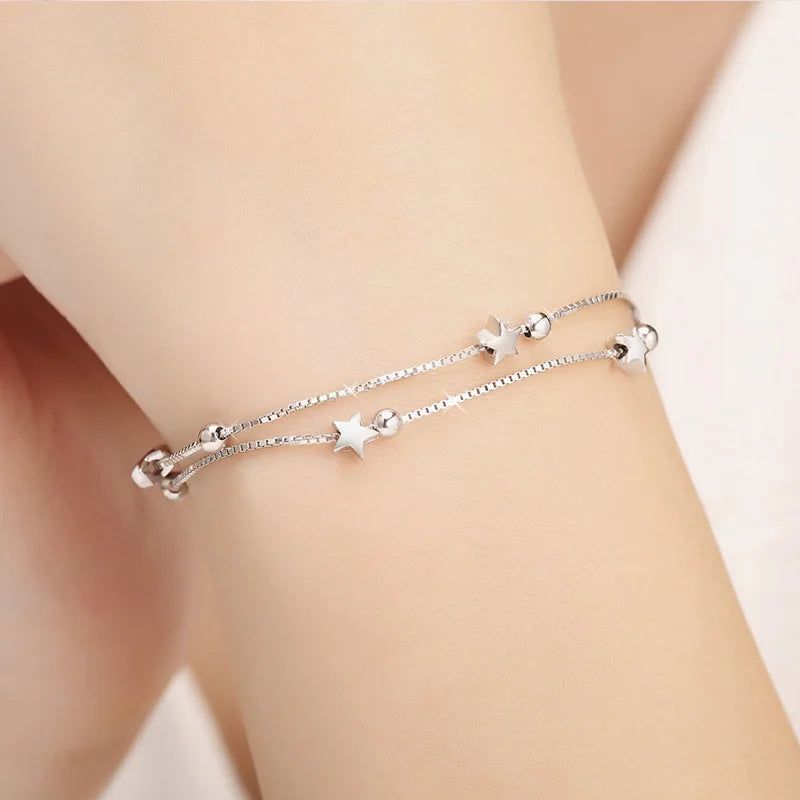 Beautiful Stars Bracelets for Women Korean Fashion Designer Party Wedding Jewelry Holiday Gifts