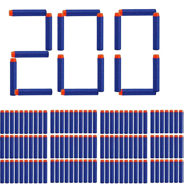 Blue Soft Hollow Hole Head Bullets 7.2cm For Nerf Refill Darts Toy Gun Bullets For Nerf Series Blasters Xmas Kid Children Gift