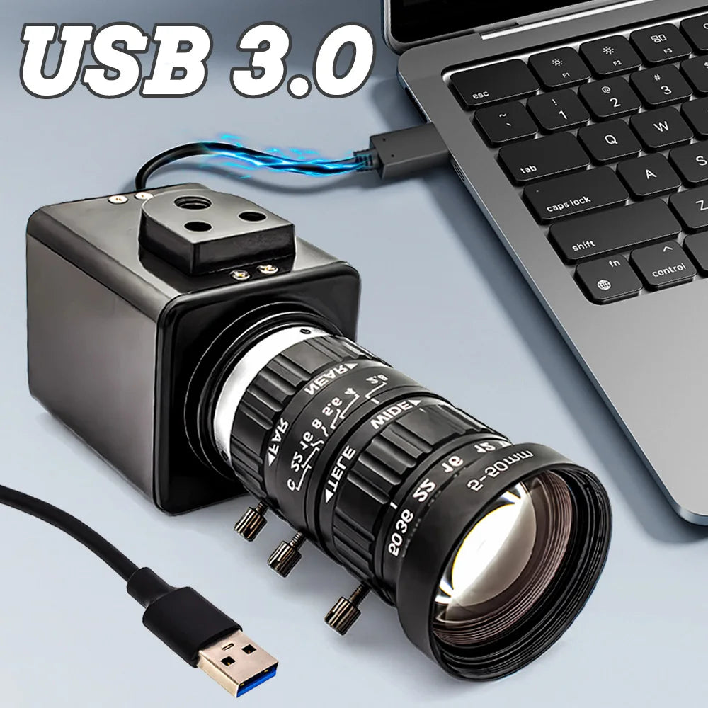 4K USB3.0 Camera 1/1.8" Inch IMX678 Sensor 3840x2160 60FPS 10X Zoom Varifocal High Quality Lens Plug Play UVC Support Video Live