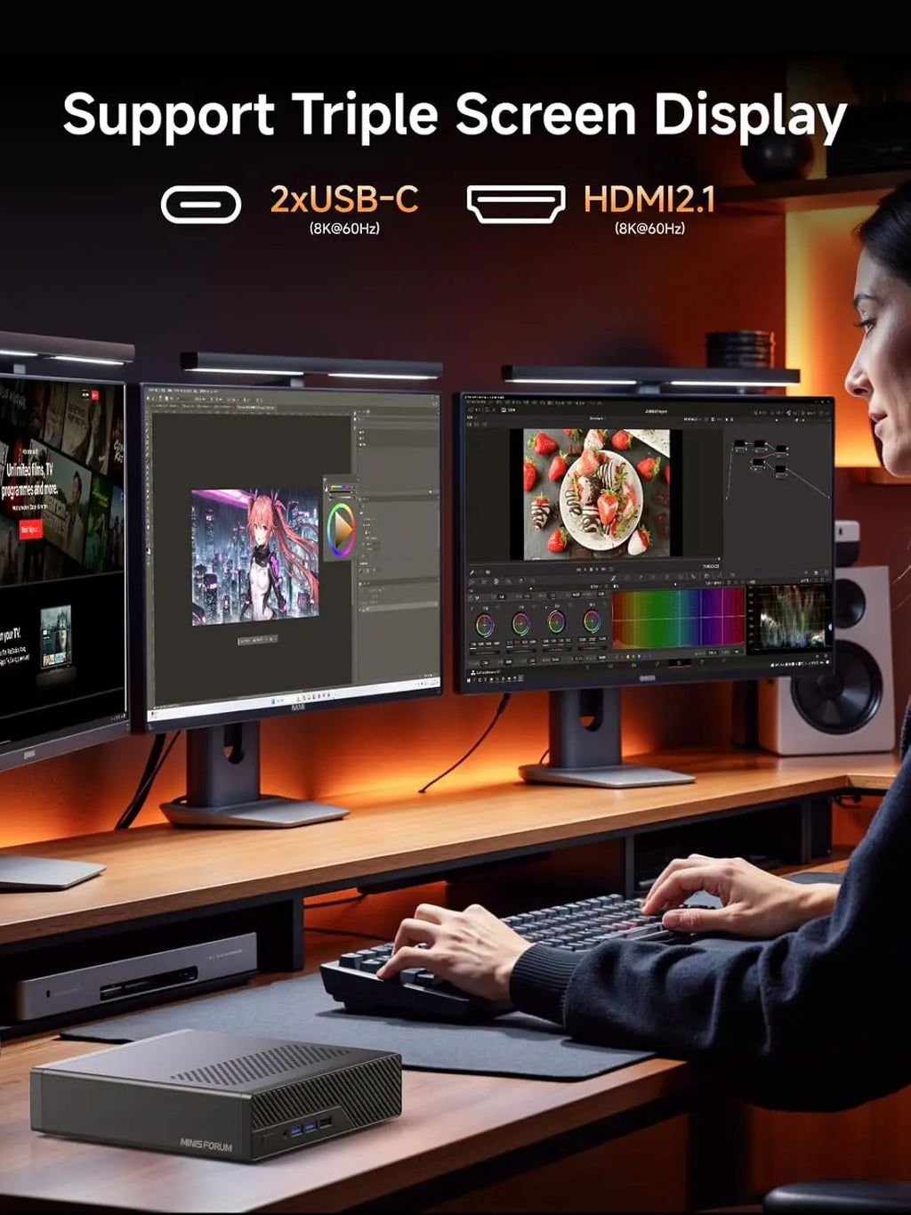 Minisforum MS-A2 Mini Workstation: AMD Ryzen 9 9955HX, Triple Display, 2x2.5G & 10G SFP+