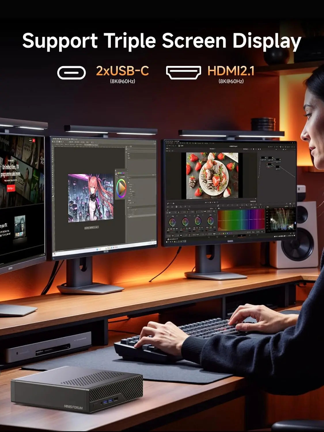 Minisforum MS-A2 Mini Workstation: AMD Ryzen 9 9955HX, Triple Display, 2x2.5G & 10G SFP+