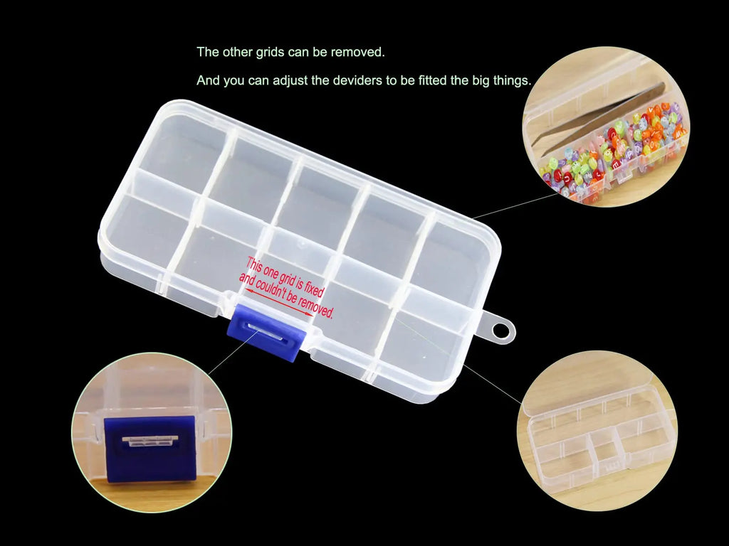 Clear Plastic Storage Box with Flap Lid, Multipurpose Craft Organizers Art Supply Sewing Box for Pencils Markers Notebooks A4