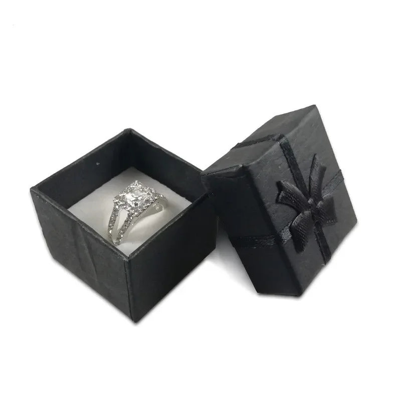 12pcs Paper Box Jewelry Packaging Box Multi-color Earrings Ring Box Jewelry Gift Holder 4*4*3CM Wholesale