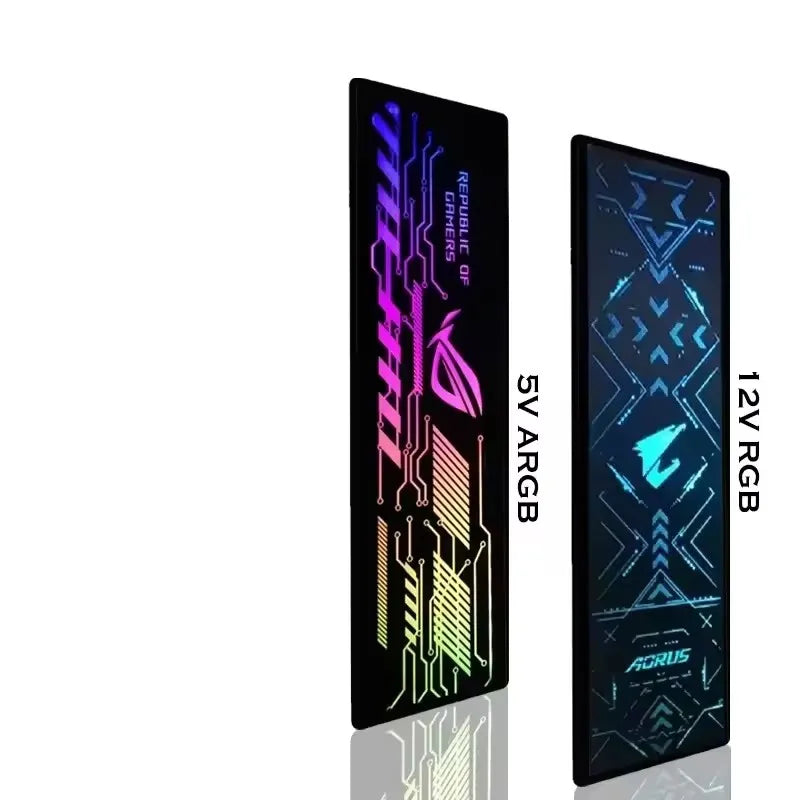 DIY RGB Lighting Panel For PC Case Decoration,VGA Backplate Side Board Symphony A-RGB Colorful RGB AURA SYNC MOD Water cooling