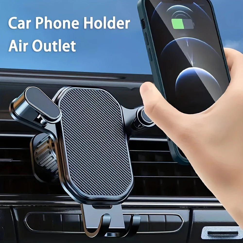 Universal Car Air Vent Phone Holder Gravity Clip Mount 360° Rotation Adjustable Bracket For iPhone Samsung Mobile Phones Stand