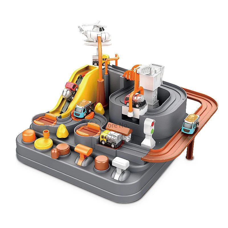 Hot Racing Rail Car Model Train Track Adventure Game Animals Space Rocket Toys Children Educational Brain Mechanical Interactive