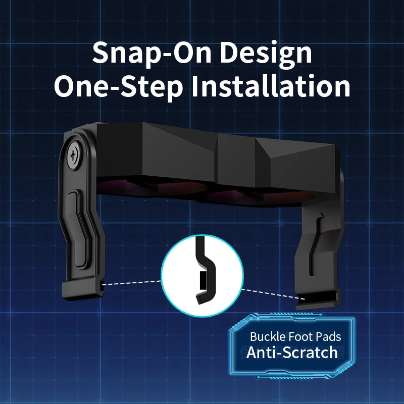 Power Train Z-X5 ARGB divine light synchronous Memory Cooling Radiator Dual Fan supports DDR2/DDR3/DDR4/DDR5