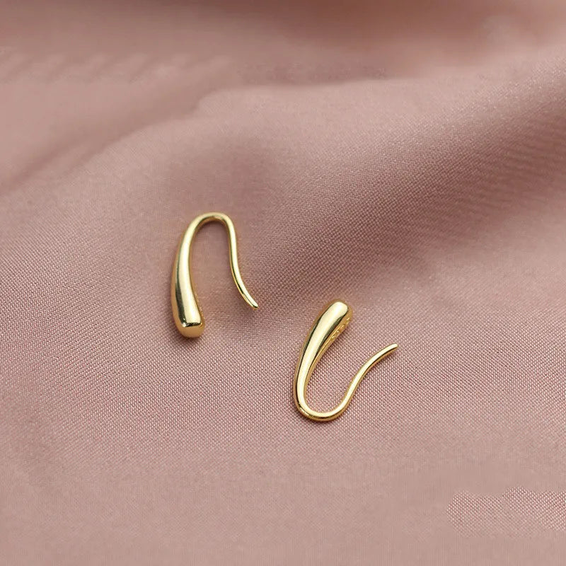 New 925 Sterling Silver Stud Earrings Golden Pretzel Clear CZ Geometric Punk For Women Girl Gift Jewelry Dropshipping Wholesale