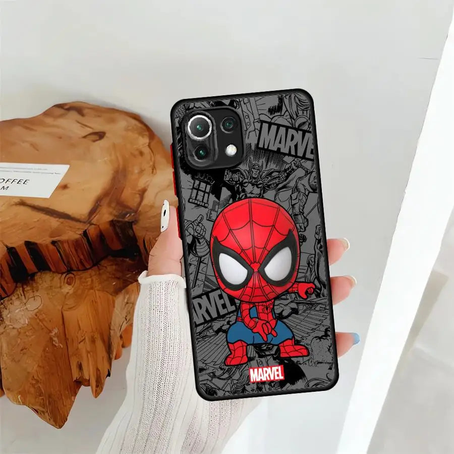 Case for Xiaomi Mi 11T 14 13 Pro 13 11 Lite 12T 12x 10T Back Phone Cover Cartoon Marvel Groot Spiderman