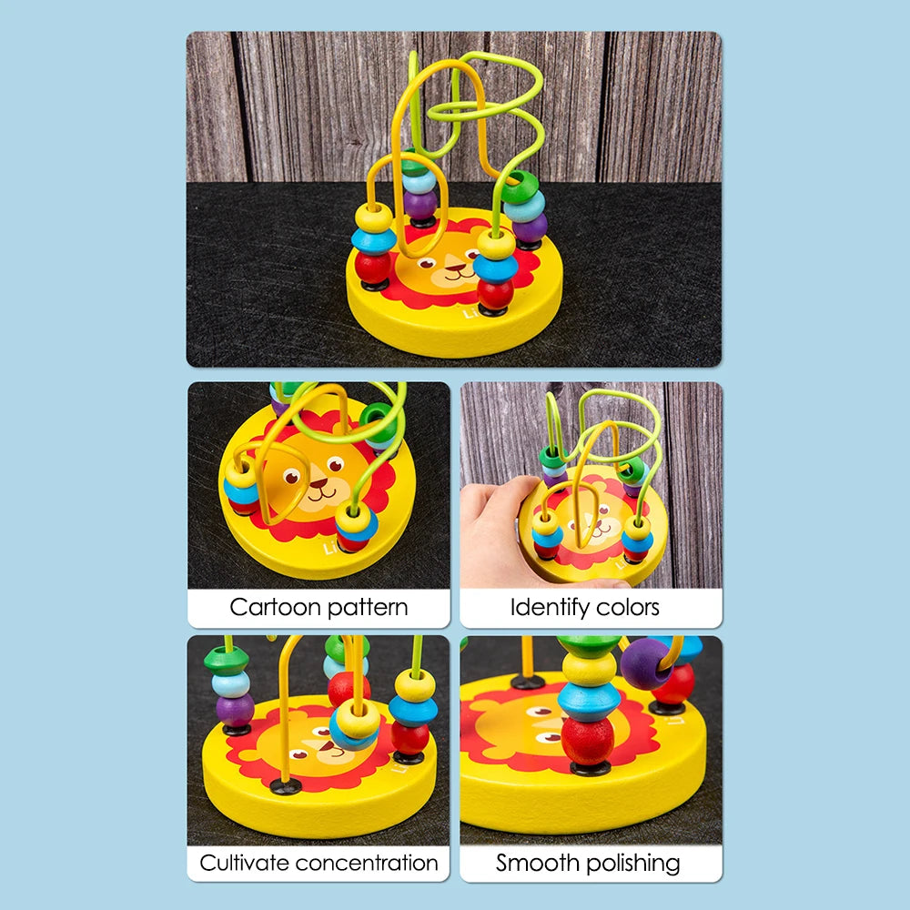 Montessori Baby Toys 9 in 1 Wooden Musical Set: Xylophone Rattle Drum Bell 3D Puzzles Sensory Learning Gifts for 0-12 Months 1-3