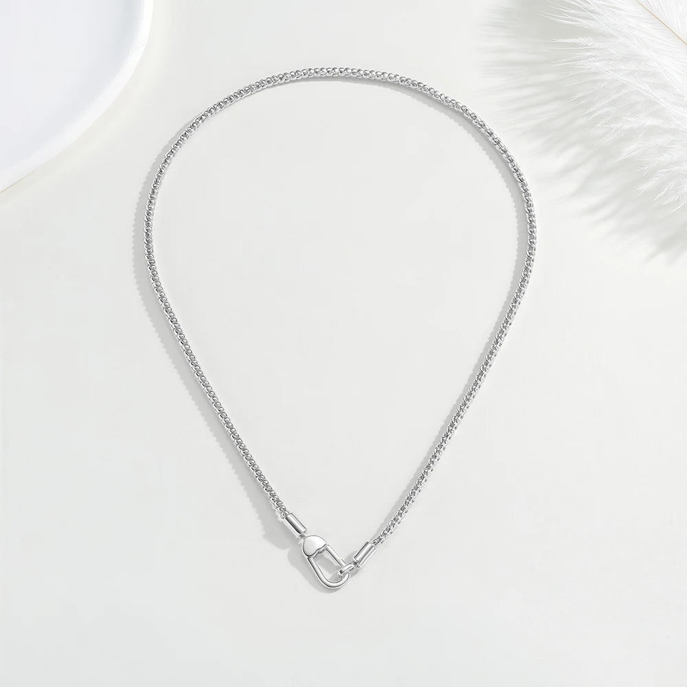 2025 Original Innovative Necklace 925 Sterling Silver Spring Clasp Popcorn Necklace Simple Fashion Women's Necklace Holiday Gift