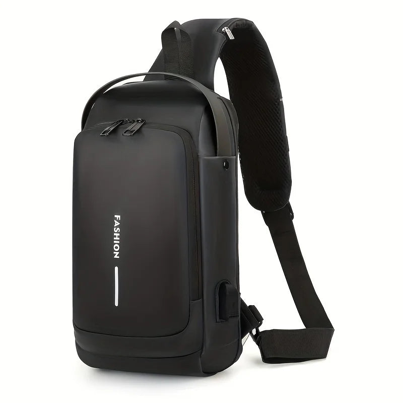 Password Lock Anti-Theft Men's Bag Men's Chest Bag Casual Sports Small Backpack Shoulder Crossbody Bag Motorcycle Bag