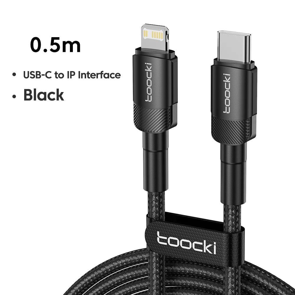Toocki PD 20W USB C To Lightnin Cable For iPhone 15 14 13 12 11 Pro XS 8 Type C To Lightning Cable Data Wire Fast Charging Cable