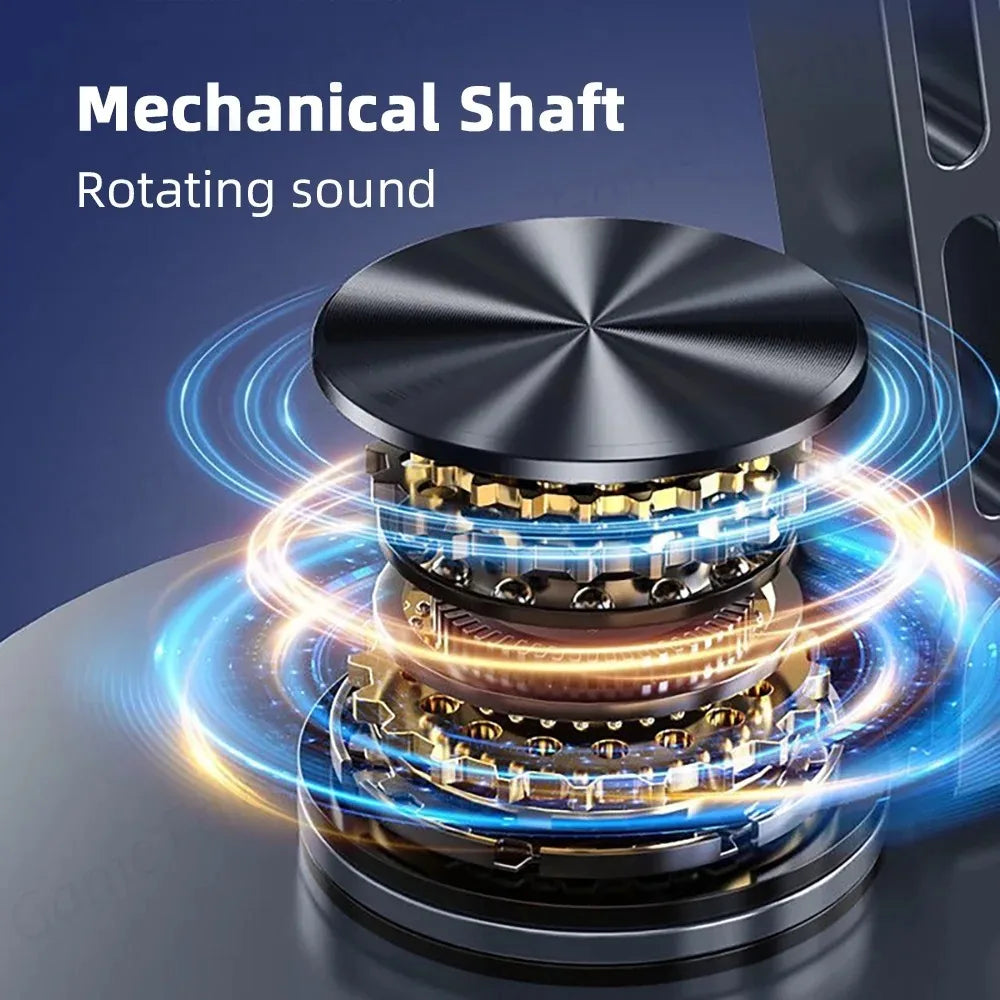 360-degree metal rotating mobile phone and tablet stand - non-slip, foldable, adjustable, portable phone stand