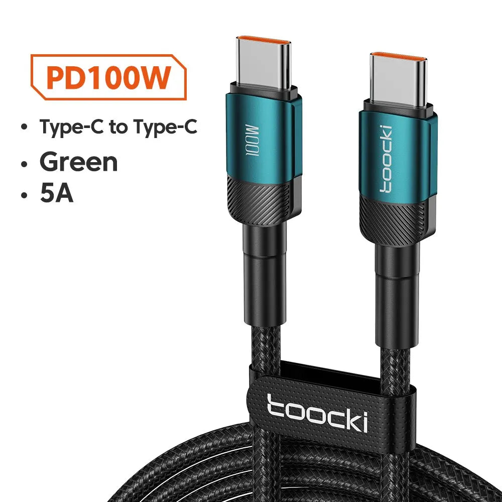 Toocki USB Type C Cable Fast Charging USB C Charger Cord For iPhone 15 14 13 12 11 Huawei P40 P30 Realme Oppo Oneplus Samsung