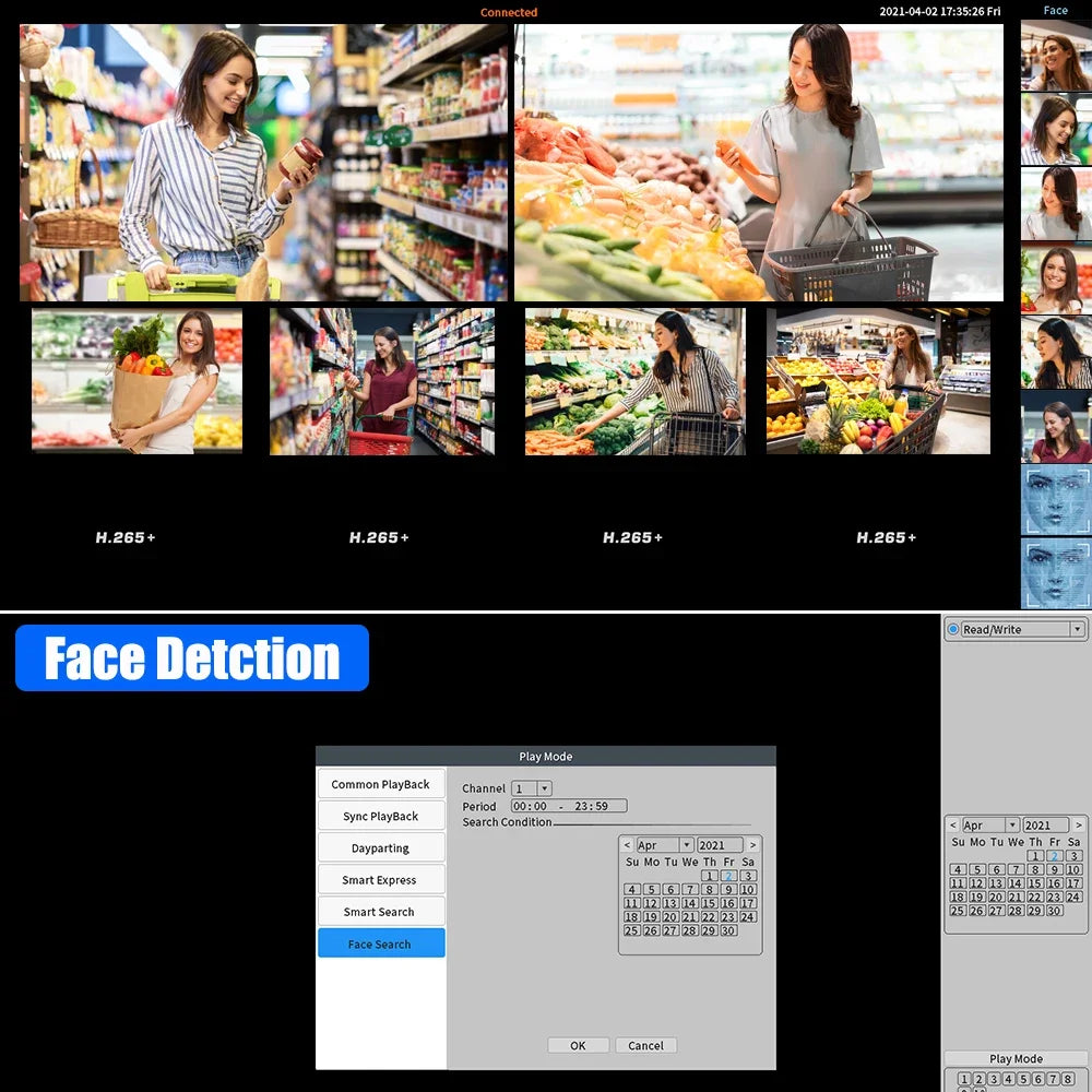 12MP 36CH H.265 NVR DVR Face Detection Security Video Recorder Email Alerts CCTV Support 2 HDD 14TB Port For IP Camer System