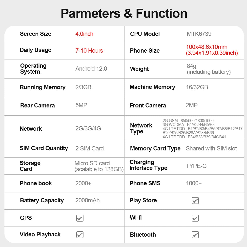 SERVO S16 Mini 4G LTE Android Pocket Smartphone 16GB/64GB Play Store WiFi GPS Dual SIM Dual Camera 4.0"Display Small Mobile Phon