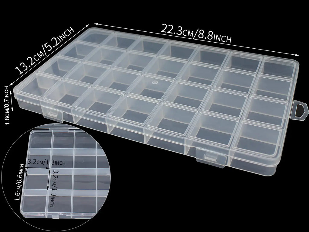Clear Plastic Storage Box with Flap Lid, Multipurpose Craft Organizers Art Supply Sewing Box for Pencils Markers Notebooks A4